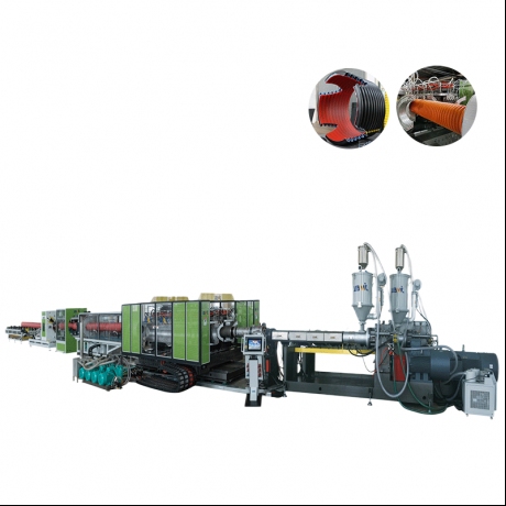HDPE / PP / PVC lárétt gerð tvöfaldur veggur bylgjupípuþrýstilína