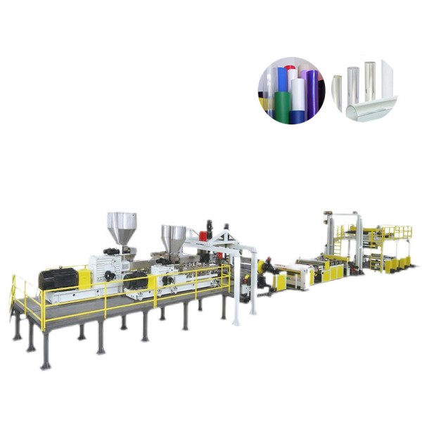 Tvískrúfa þurrkara-frjáls loftræst PET Sheet Extrusion Line